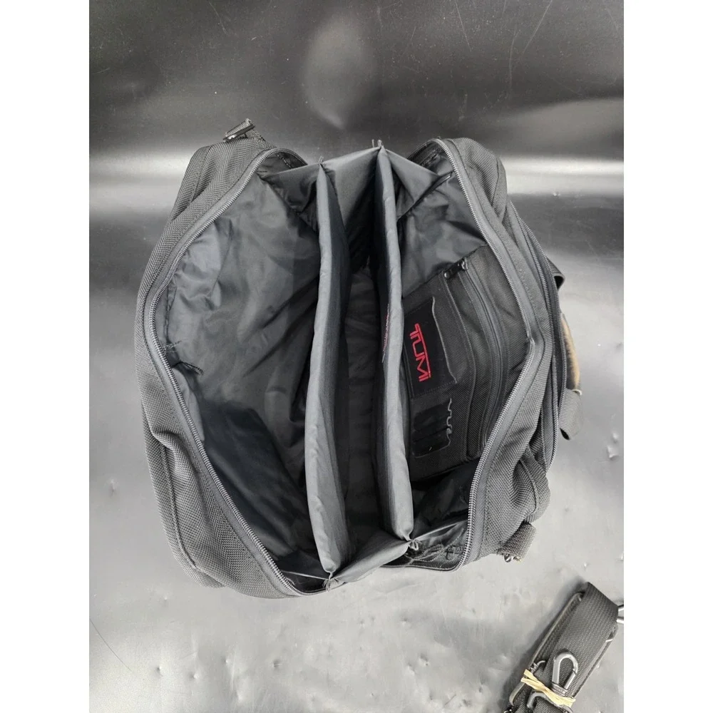 TUMI Alpha Ballistic Bag Organizer Laptop Brief Messenger Made In USA‎ Black